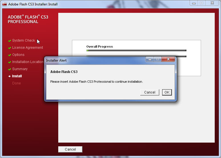 Please Insert Adobe Cs4 To Continue Installation Use The Load